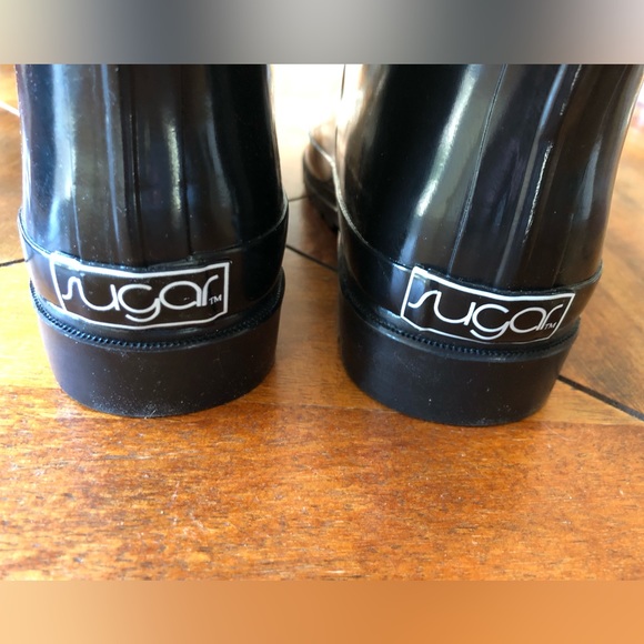 Sugar Women’s Raffle Tall Rain Boots, Size 9, Black - Picture 4 of 7